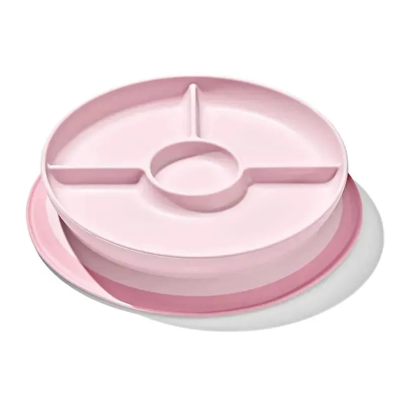 Oxo - Tot Stick and Stay Suction Divided Plate, Blossom