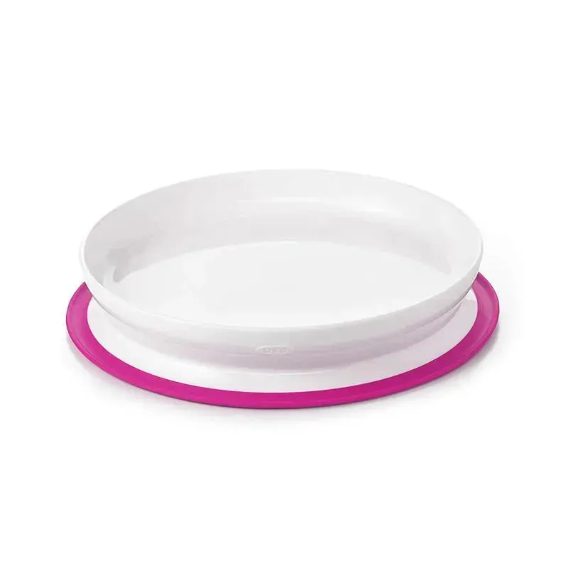 OXO Tot Stick & Stay Plate, Pink - Image 2