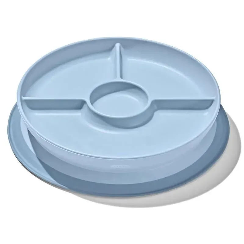 OXO - Tot Stick & Stay Suction Divided Plate, Dusk