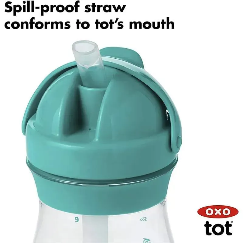 OXO - 9 Oz Tot Transitions Straw Cup, Teal - Image 4