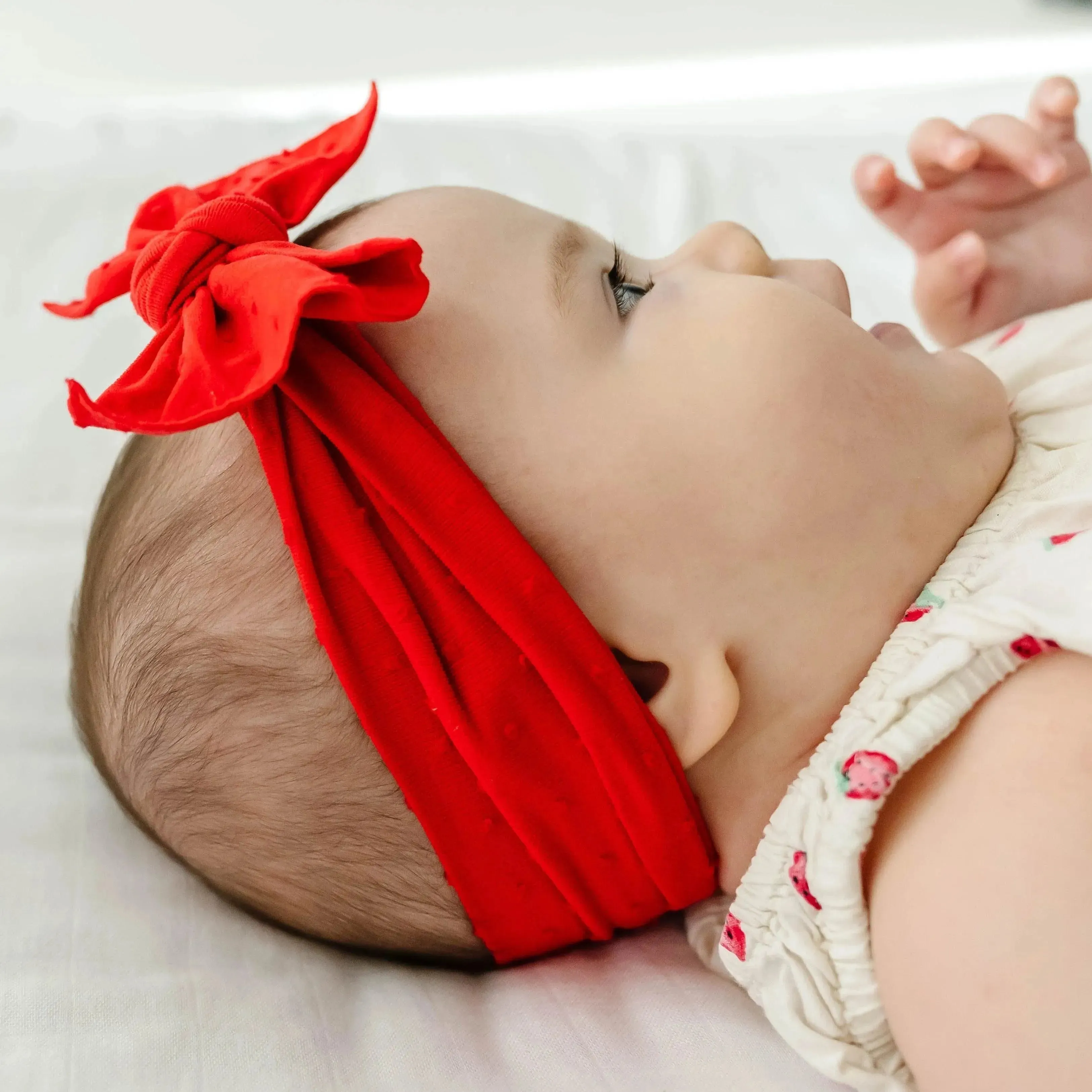 PATTERNED SHABBY KNOT: cherry / red dot - Image 3