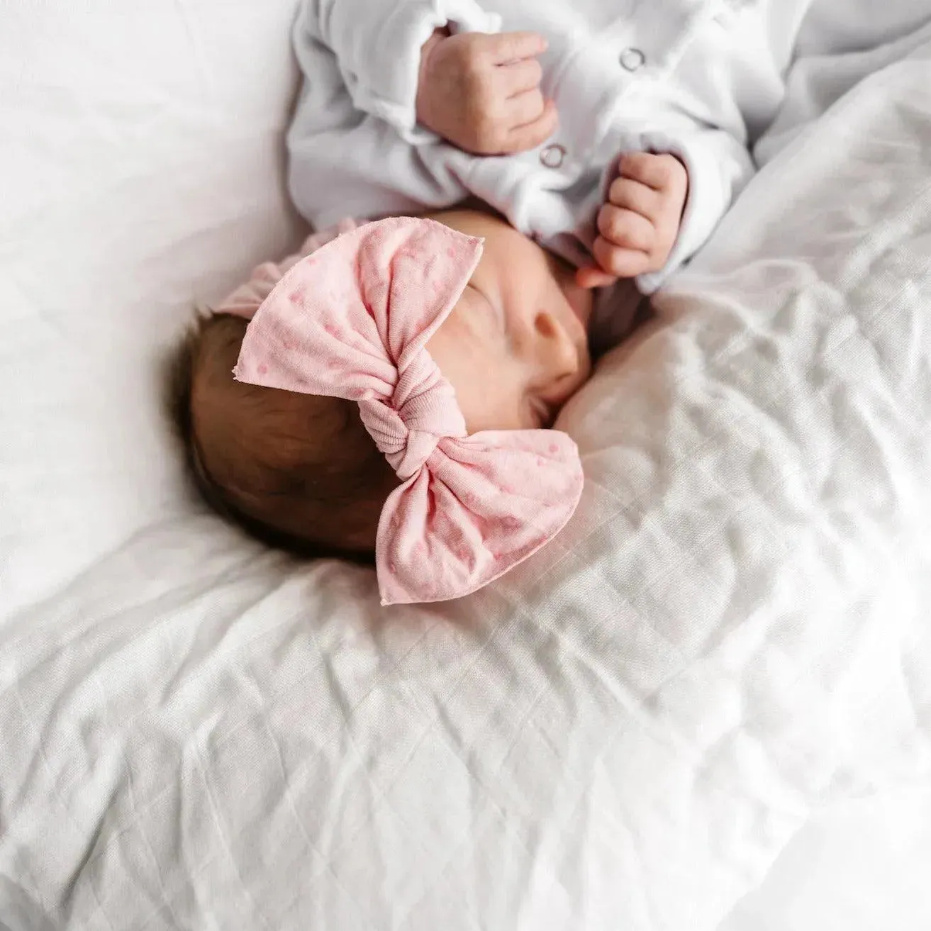 PATTERNED SHABBY KNOT: pink / pink dot - Image 4