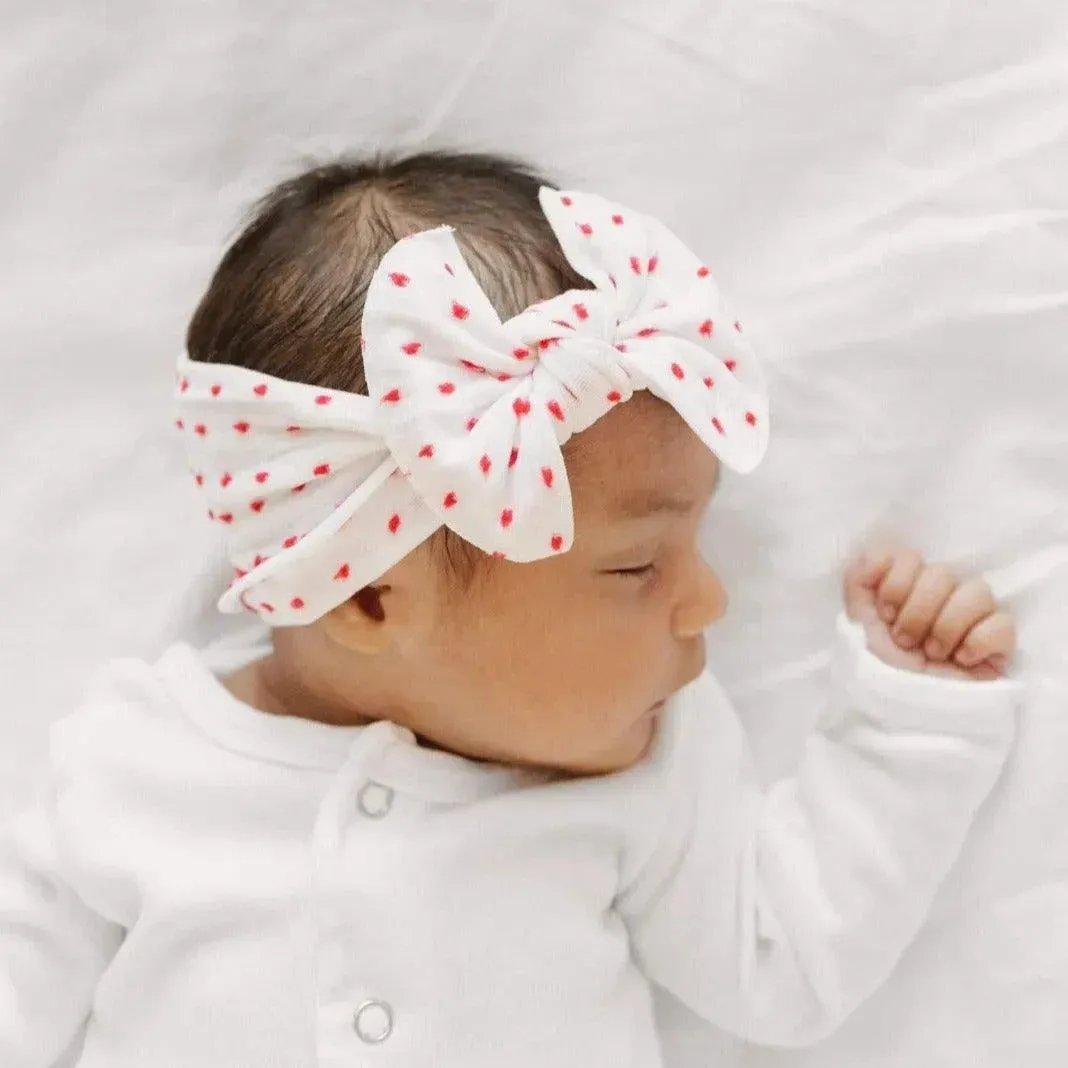 PATTERNED SHABBY KNOT: white / red dot - Image 2