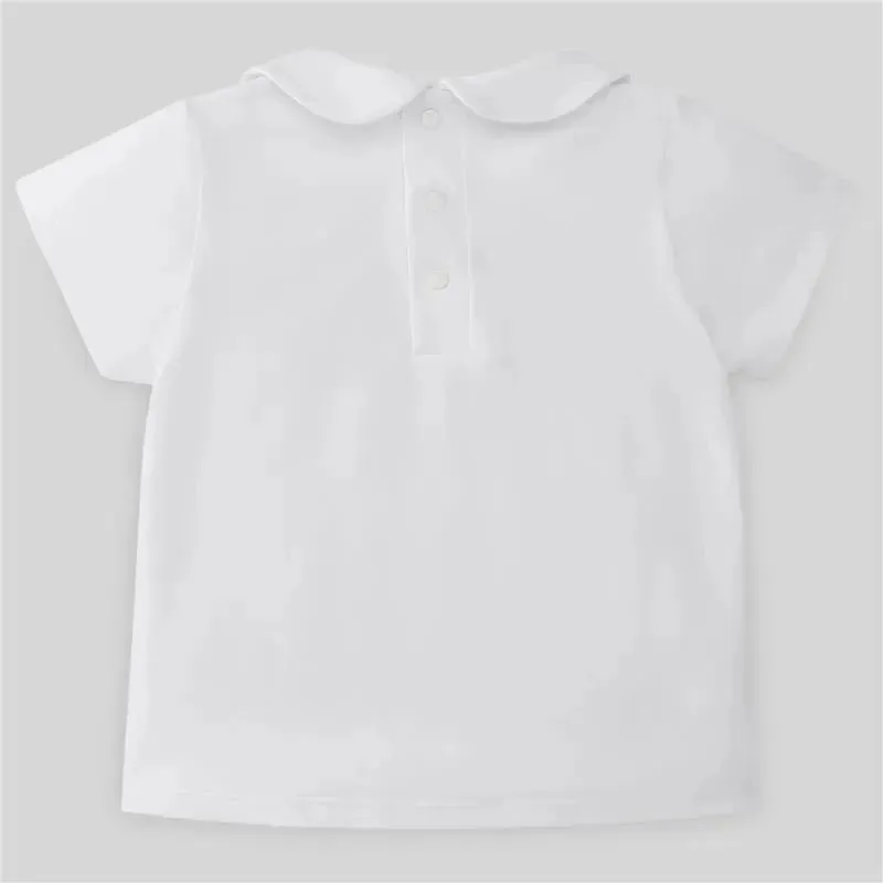 Paz Rodriguez - Baby Boy Knit T-Shirt Confort V22, White - Image 2