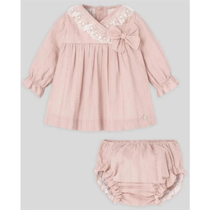 Paz Rodriguez - Baby Girl Dress & Bloomer Set, Powder Pink