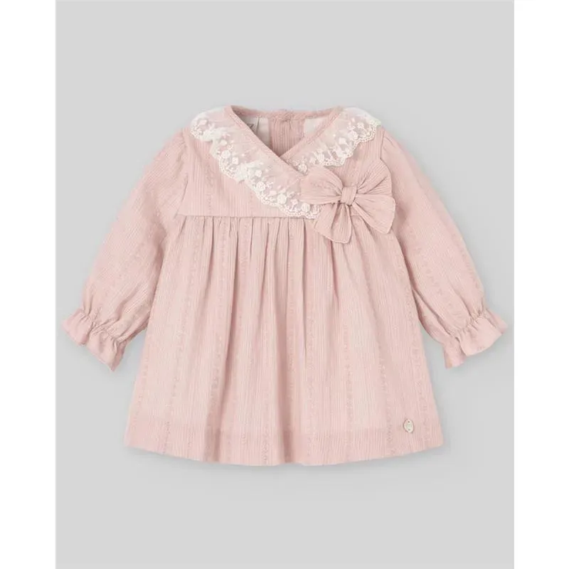 Paz Rodriguez - Baby Girl Dress & Bloomer Set, Powder Pink - Image 3