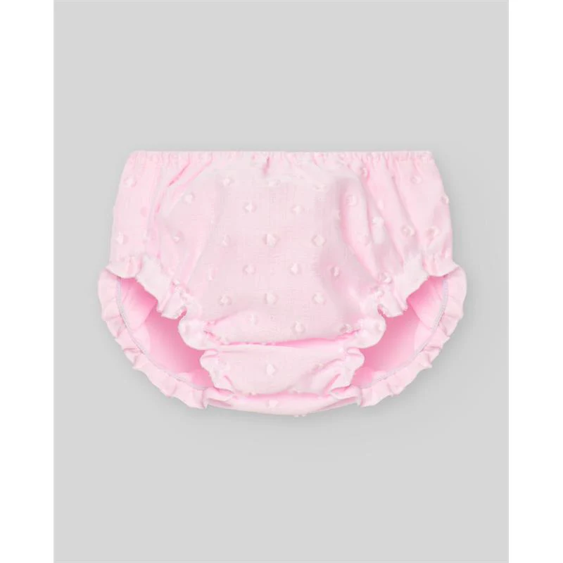 Paz Rodriguez - Baby Girl Set Woven Newborn Dress + Bloomers Linda, Chalk Pink - Image 3