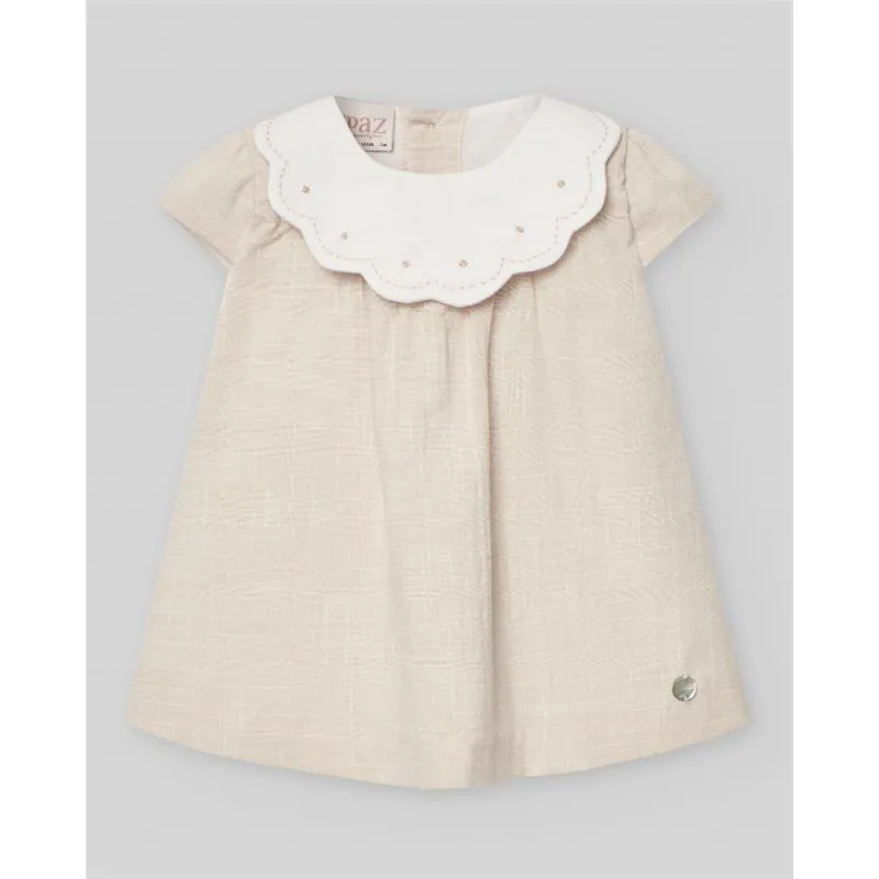 Paz Rodriguez - Baby Girl Woven Newborn Dress Lino, Linen