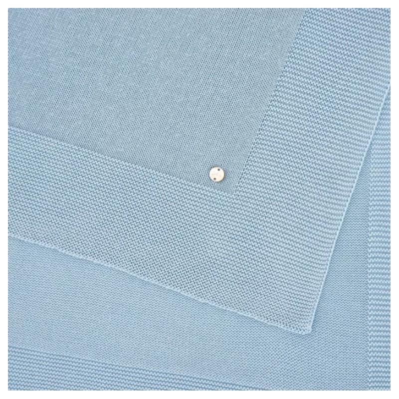 Paz Rodriguez - Baby Knit Newborn Blanket Esencial, Sky Blue - Image 2