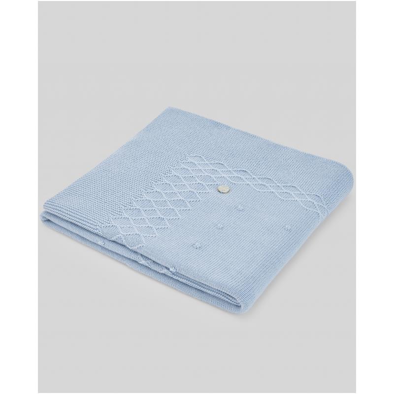 Paz Rodriguez - Baby Knit Newborn Blanket Vento, Sky Blue