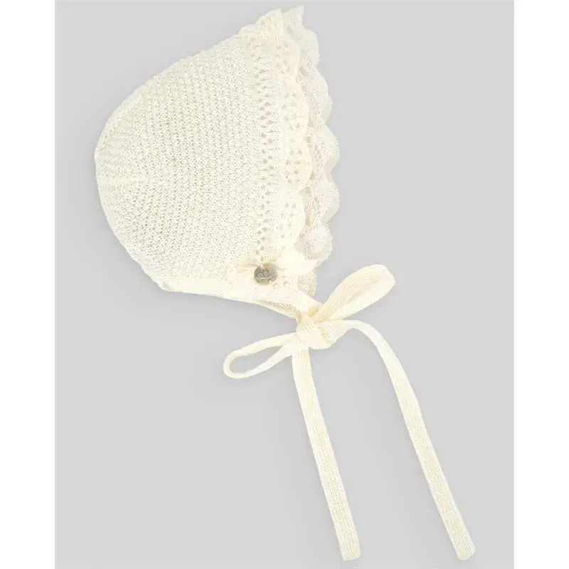 Paz Rodriguez - Baby Knit Newborn Bonnet, Beige