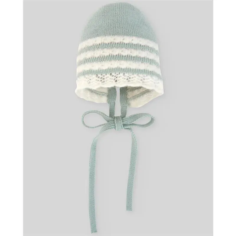Paz Rodriguez - Baby Knit Newborn Bonnet Ruiseñor, Chalk Pink/Nacar - Image 2