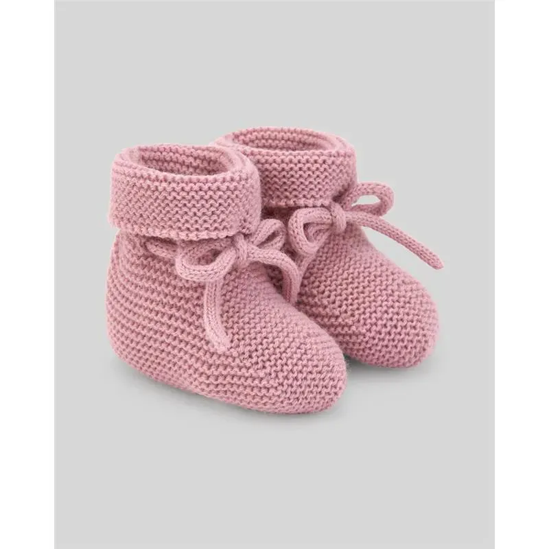 Paz Rodriguez - Baby Knit Newborn Booties Esencial, Makeup Pink