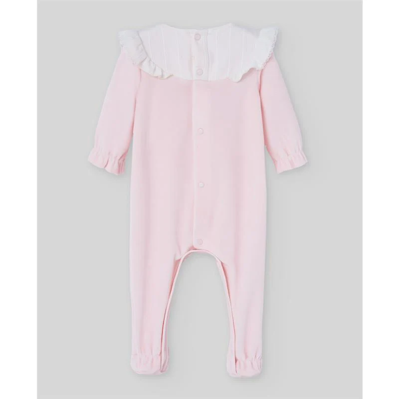 Paz Rodriguez - Baby Knit Newborn Romper Ternura Oi, Chalk Pink - Image 2