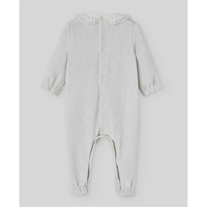 Paz Rodriguez - Baby Knit Newborn Romper Ternura Oi, Chalk Pink - Image 2
