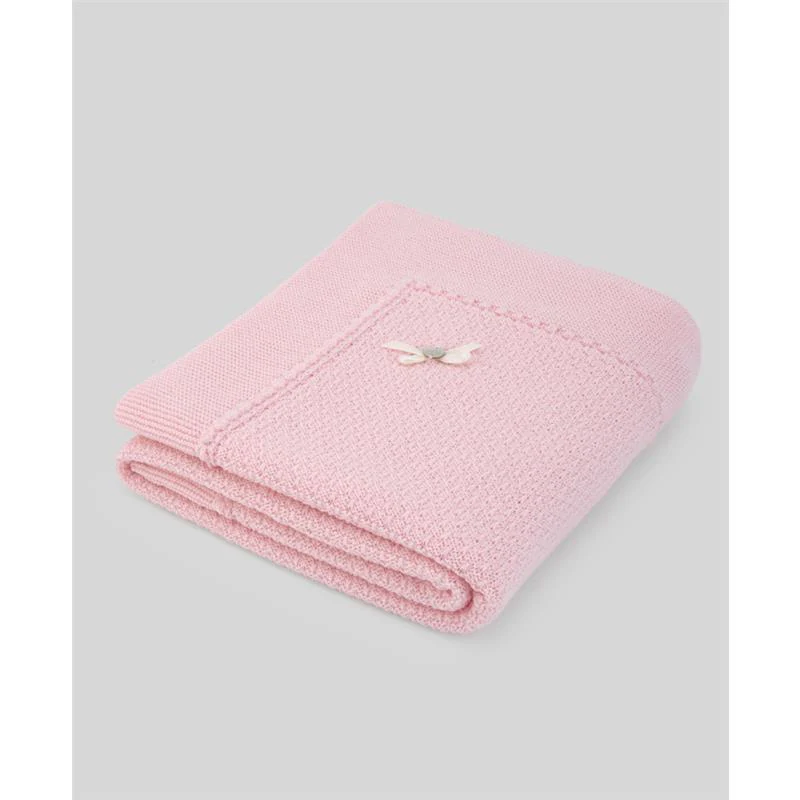 Paz Rodriguez - Baby Knit Newborn Shawl Paz Oi, Chalk Pink