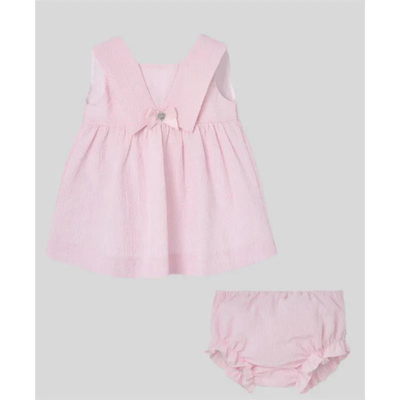 Paz Rodriguez Baby Set Dress + Bloomer Candy, Chalk Pink