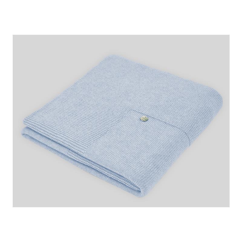 Paz Rodriguez - Knit Newborn Blanket Esencial, Dutch Blue