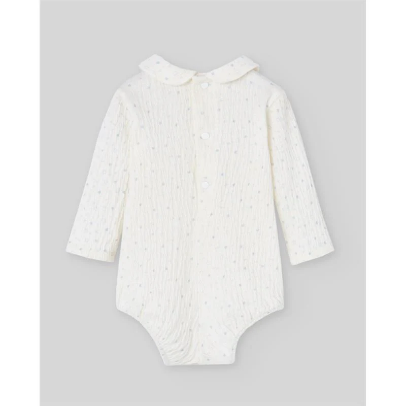 Paz Rodriguez - Knit Newborn Body Deva, Cream/Powder Blue - Image 2