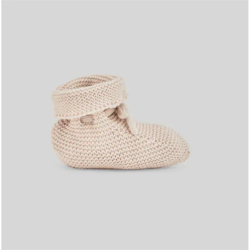 Paz Rodriguez Knit Newborn Booties Esencial Linen - Image 2