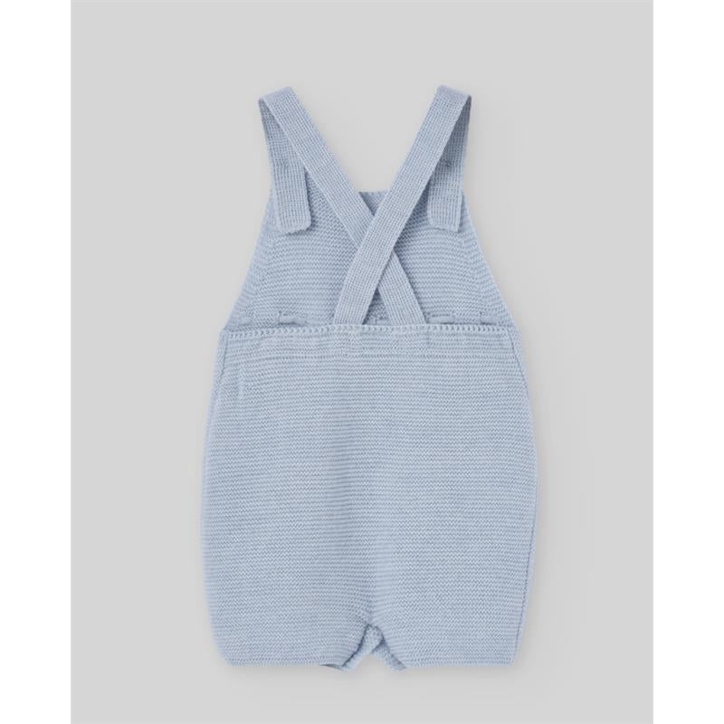 Paz Rodriguez - Knit Newborn Dungaree Erizos, Chalk Blue - Image 2