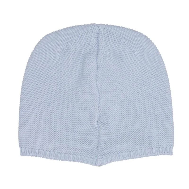 Paz Rodriguez Knit Newborn Hat Esencial, Breeze Blue - Image 2