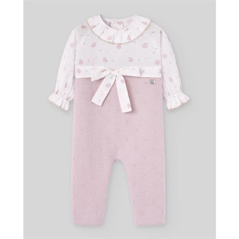 Paz Rodriguez - Knit Newborn Romper Erizos Mauve