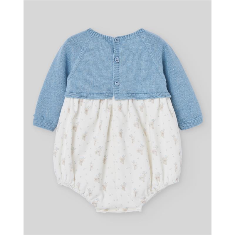 Paz Rodriguez - Knit Newborn Romper Koala Dutch Blue - Image 2