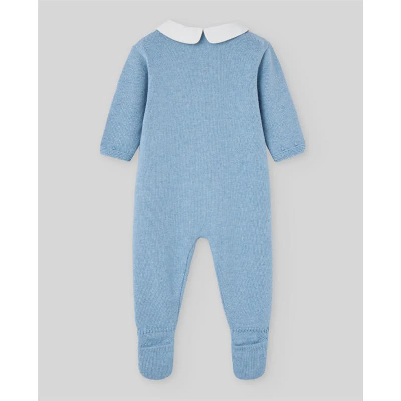 Paz Rodriguez - Knit Newborn Romper Koala Dutch Blue - Image 2