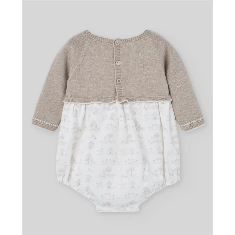Paz Rodriguez - Knit Newborn Romper Pony Ligth Brown - Image 2