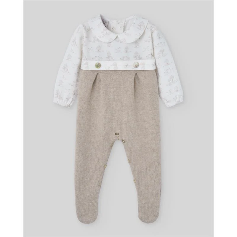 Paz Rodriguez - Knit Newborn Romper Pony, Ligth Brown