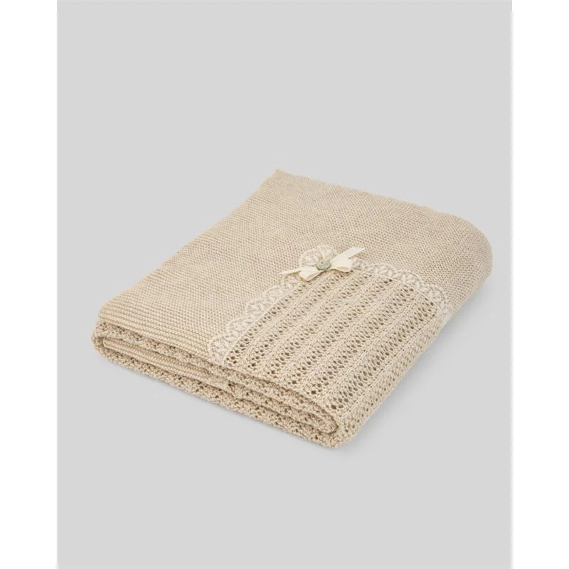 Paz Rodriguez - Knit Newborn Shawl Alegria Light Brown