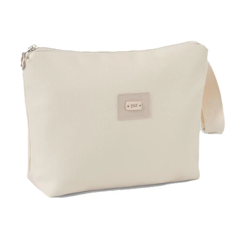 Paz Rodriguez Neceser Woven Faux Leather Momo Polipiel (30X8x22h), Cream