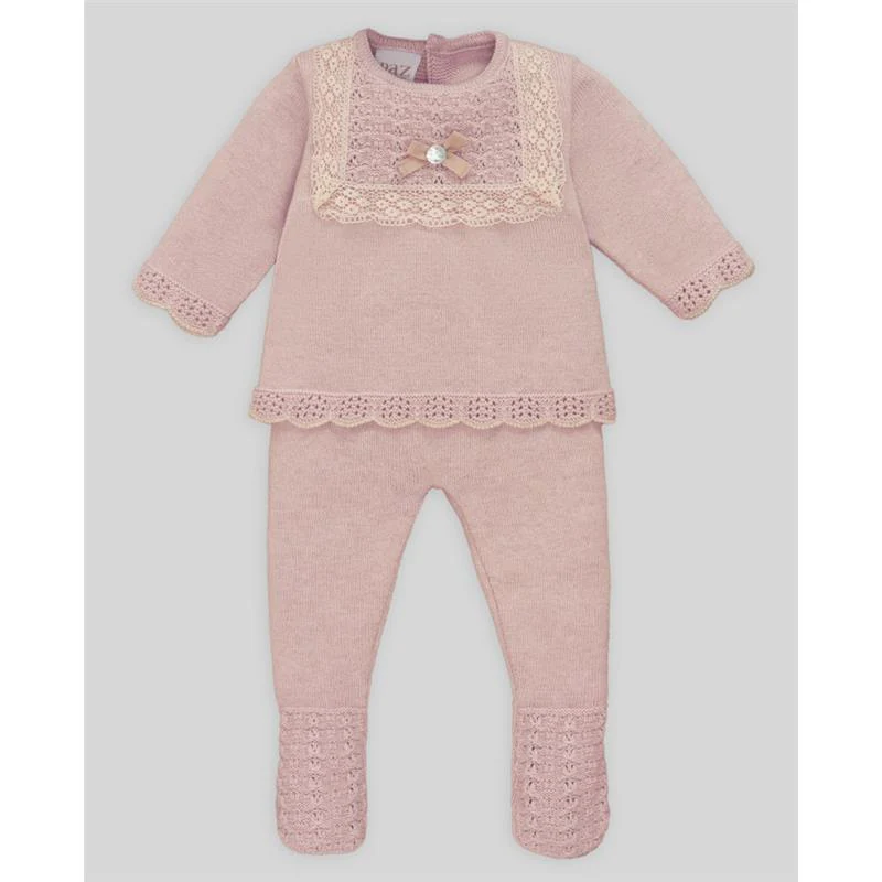 Paz Rodriguez - Take Me Home Set Knit Newborn Sweater + Leggings Pascua, Cream/Beige