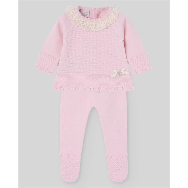 Paz Rodriguez - Take Me Home Set Knit Newborn Sweater + Leggings Paz Oi, Chalk Pink