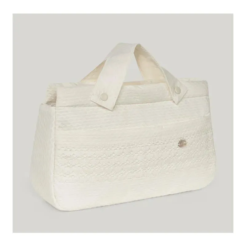Paz Rodriguez - Woven Diaper Bag Dolina, Cream