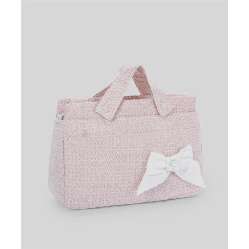 Paz Rodriguez Woven Diaper Bag Elisa (26X13x23h), Misty Pink