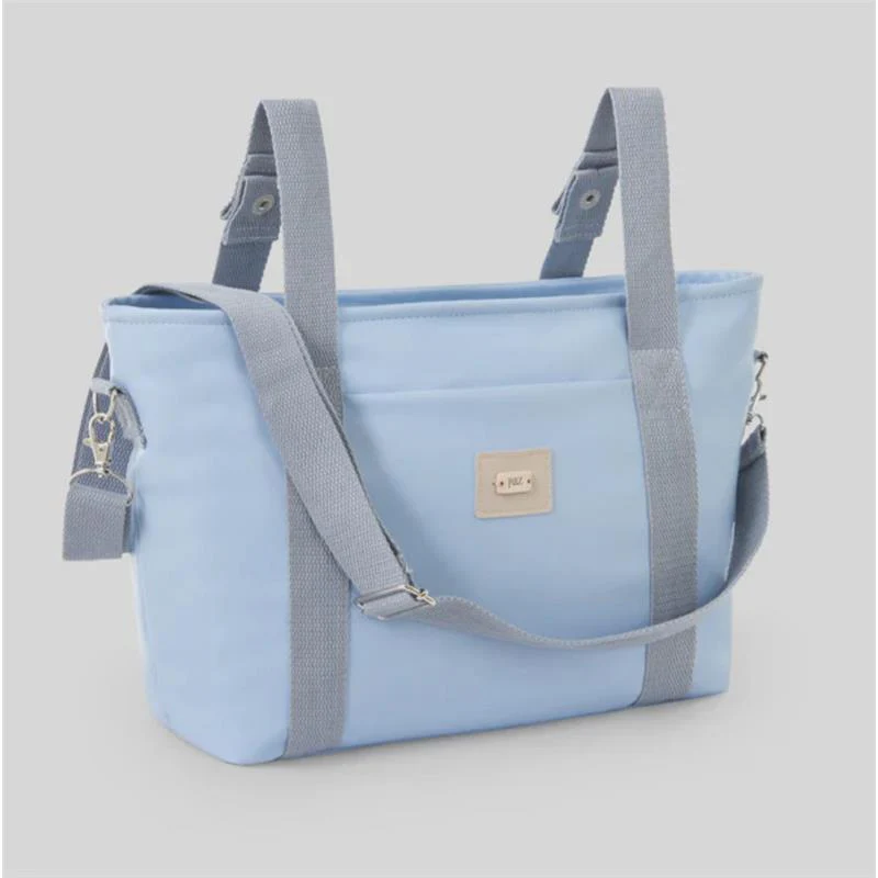 Paz Rodriguez Woven Faux Leather Diaper Bag Momo Polipiel, Blue Cloud