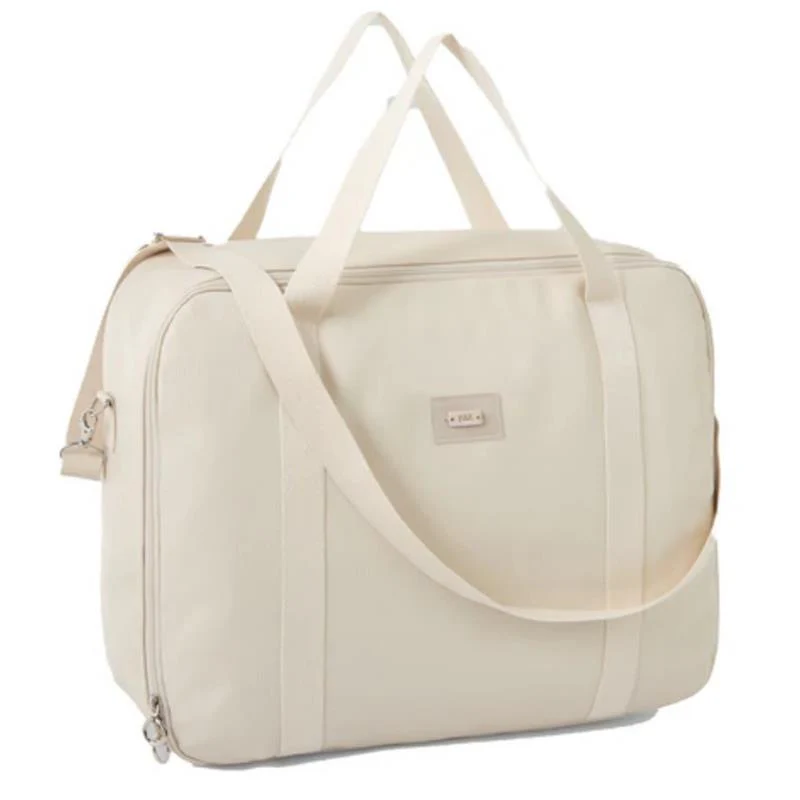 Paz Rodriguez Woven Faux Leather Diaper Bag Weekend Momo Polipiel (48X17x37h), Cream