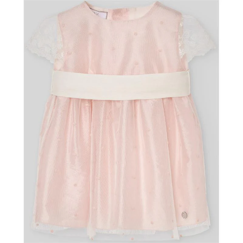 Paz Rodriguez Woven Infant Girl Dress Ceremonia, Powder Pink