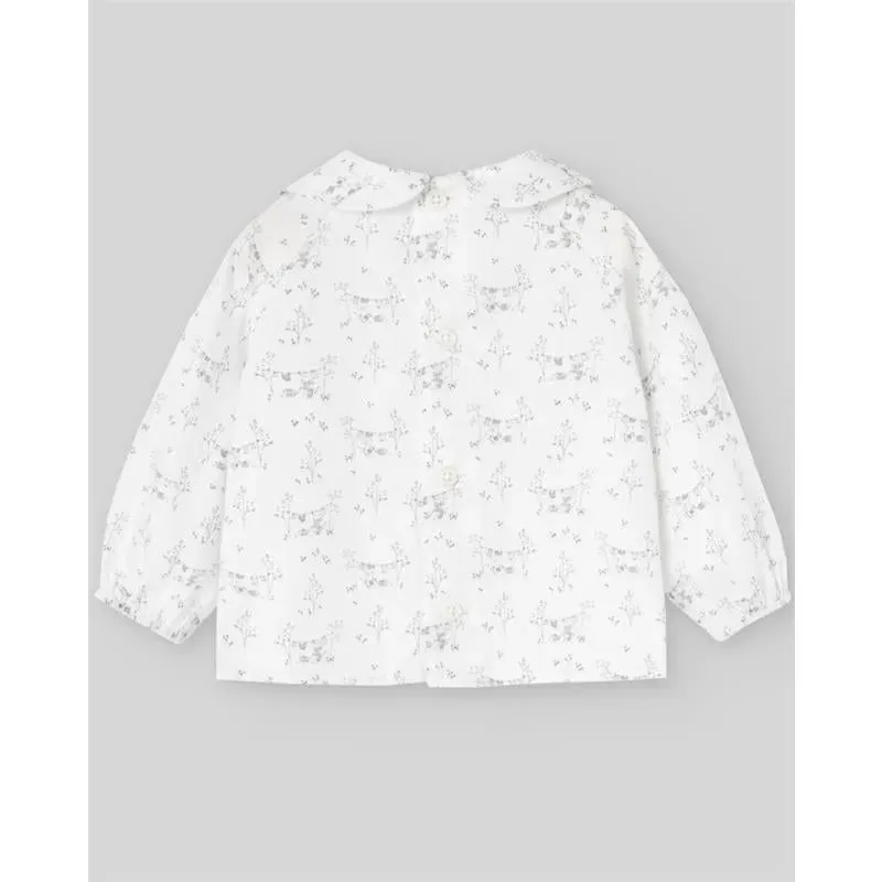 Paz Rodriguez - Woven Newborn Blouse Pulgarcito, Grey Pear - Image 2