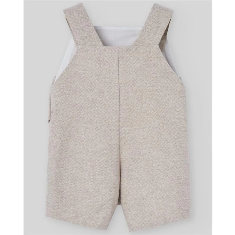 Paz Rodriguez - Woven Newborn Overall Pony, Light Brown - Image 2