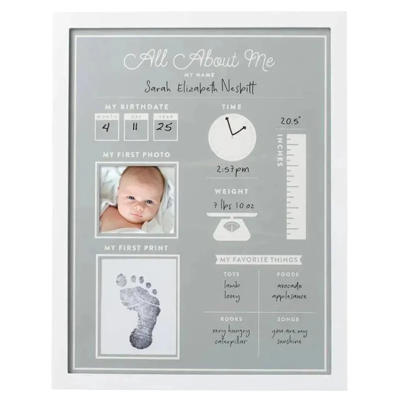 Pearhead - All About Me Baby's First Year Frame & Clean Touch Ink Pad