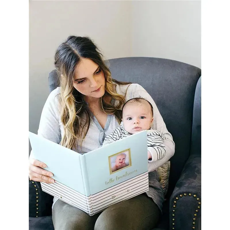 Pearhead Baby 1st Year Memory Book Hello Handsome - Blue - Image 4