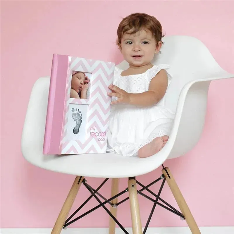 Pearhead Baby First 5 Years Memory Book with Safe Ink Pad - Pink - Image 12
