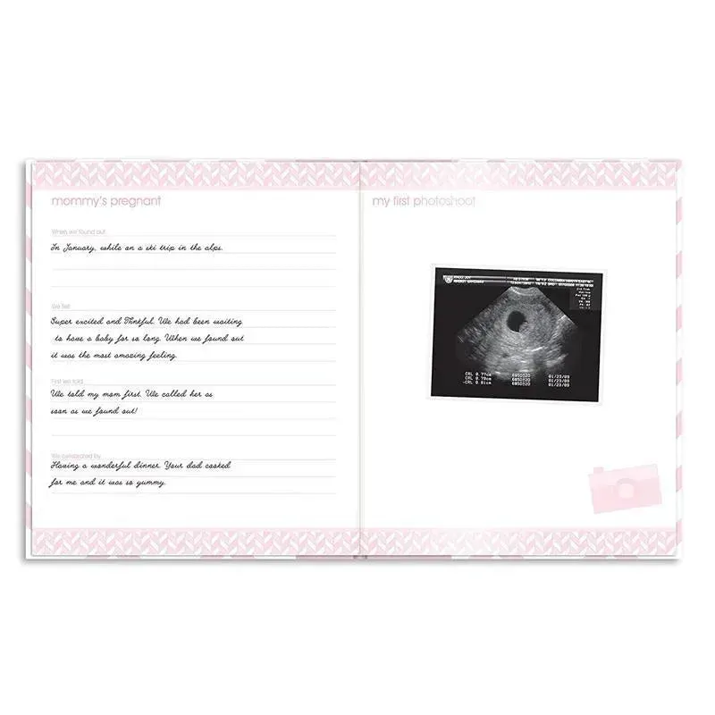 Pearhead Baby First 5 Years Memory Book with Safe Ink Pad - Pink - Image 3