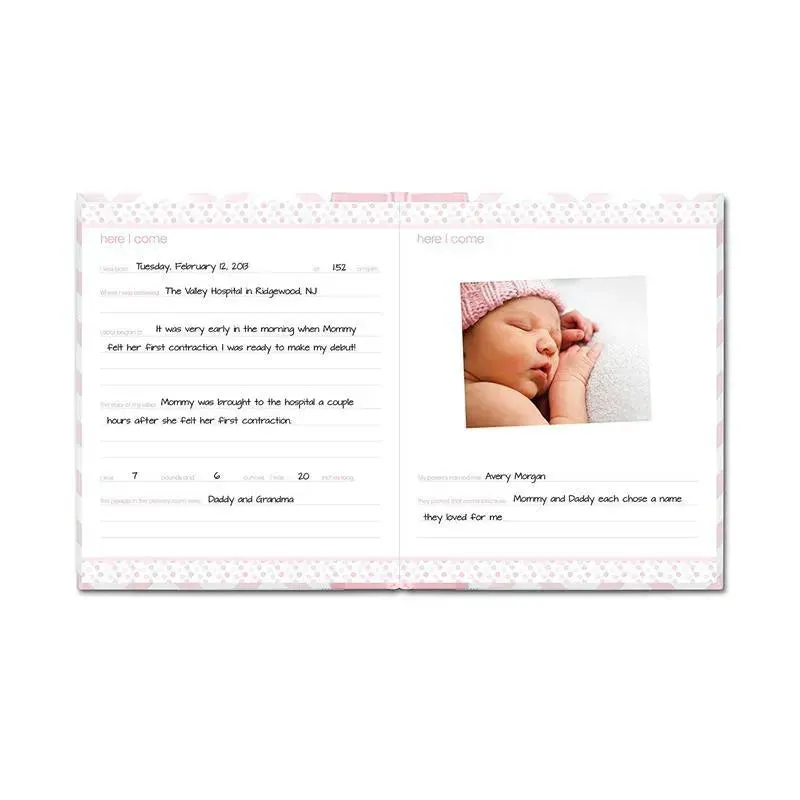 Pearhead Baby First 5 Years Memory Book with Safe Ink Pad - Pink - Image 5