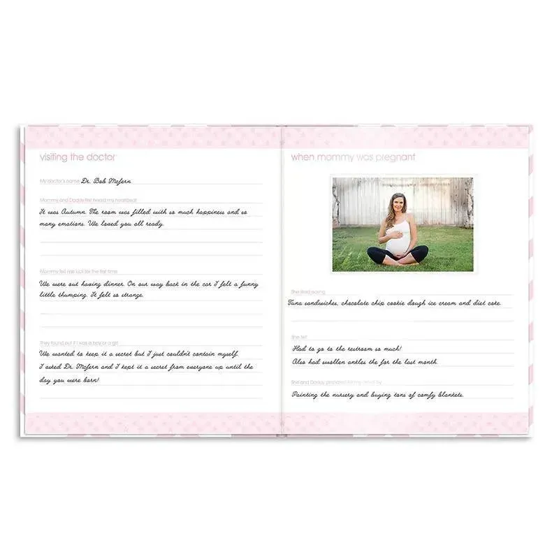 Pearhead Baby First 5 Years Memory Book with Safe Ink Pad - Pink - Image 6