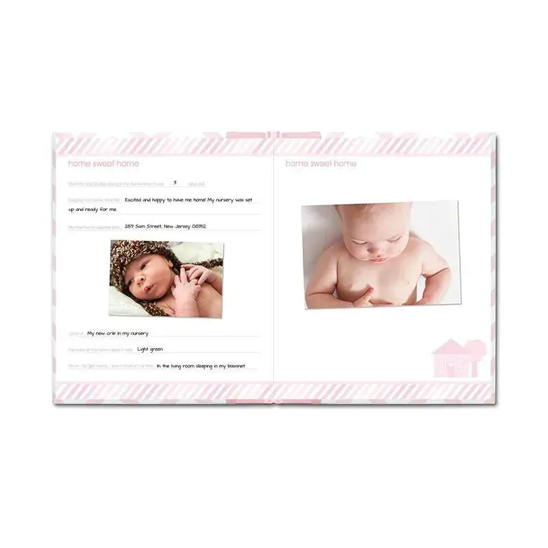 Pearhead Baby First 5 Years Memory Book with Safe Ink Pad - Pink - Image 8