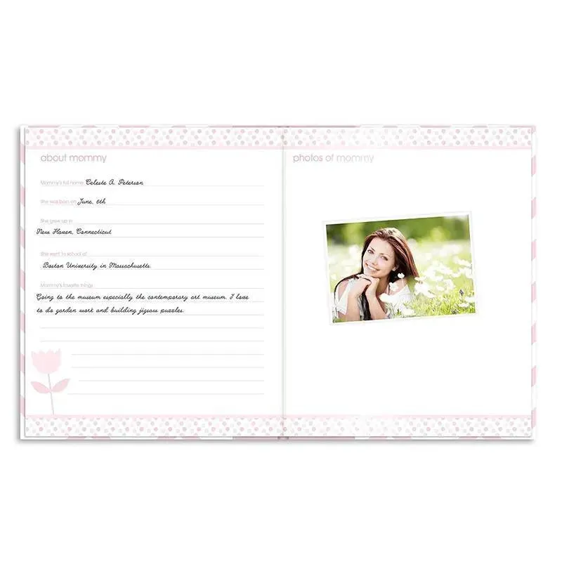 Pearhead Baby First 5 Years Memory Book with Safe Ink Pad - Pink - Image 9